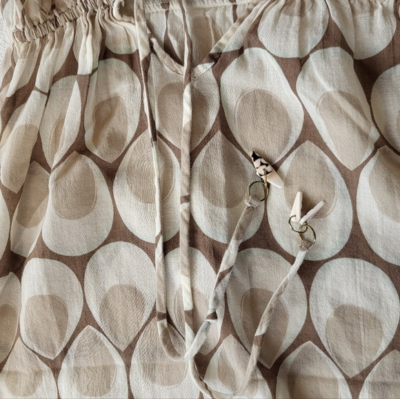 Letarte Dress Swim Cover Up Brown and Tan Scoop Neck Women's Size Small - Picture 4 of 11